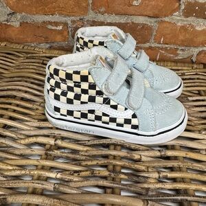 Vans Toddler 8 Checkered High-Top Sneakers “Skateistan”